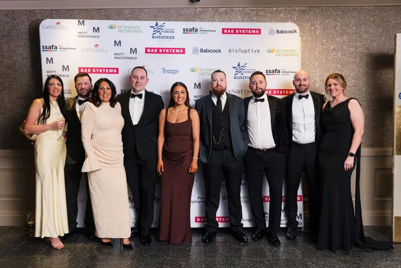A N Heating Services team at the Scottish Forces in Business Awards