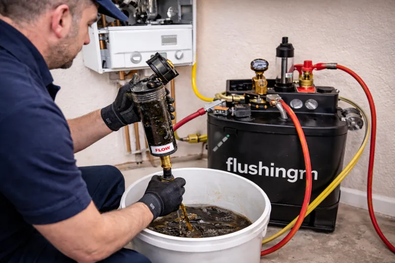 System flush and magnetic filter